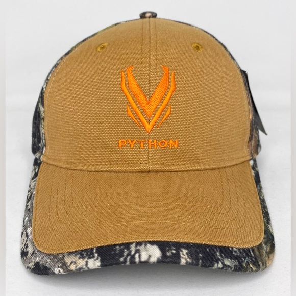 Python True Timber Hat Tan Camo Logo Performance Adjustable Hunting Cap - Picture 7 of 11